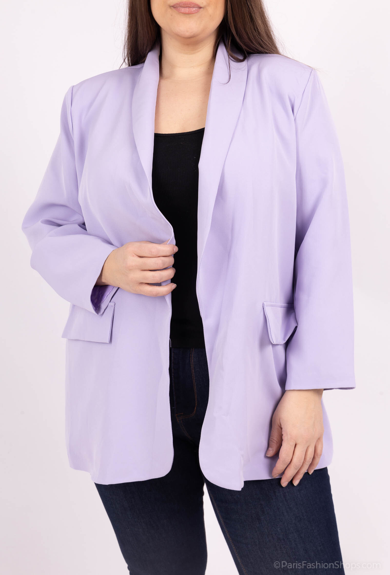 Grossista LAURA PARIS (MKL) - Collar Blazer Plain aperto