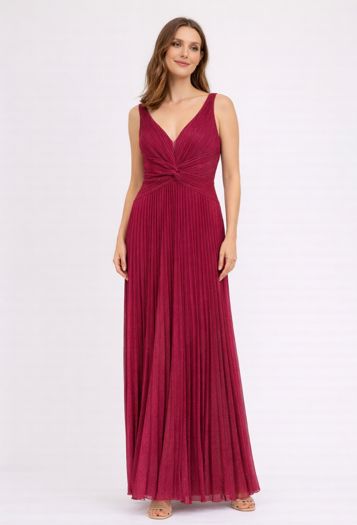 Wholesaler Lautinel - Shiny pleated evening dress