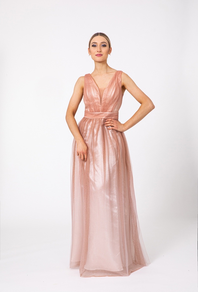 Wholesaler Lautinel - Evening dress in shiny tulle