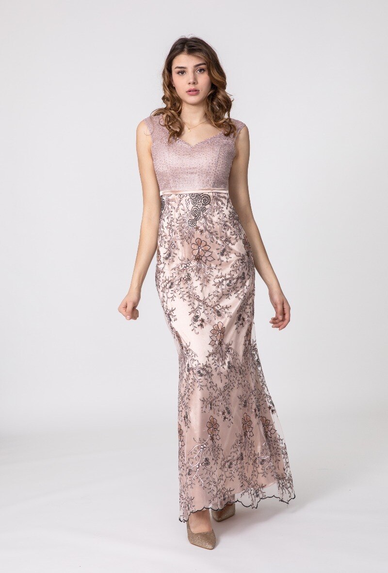 Großhändler Lautinel - Besticktes Abendkleid