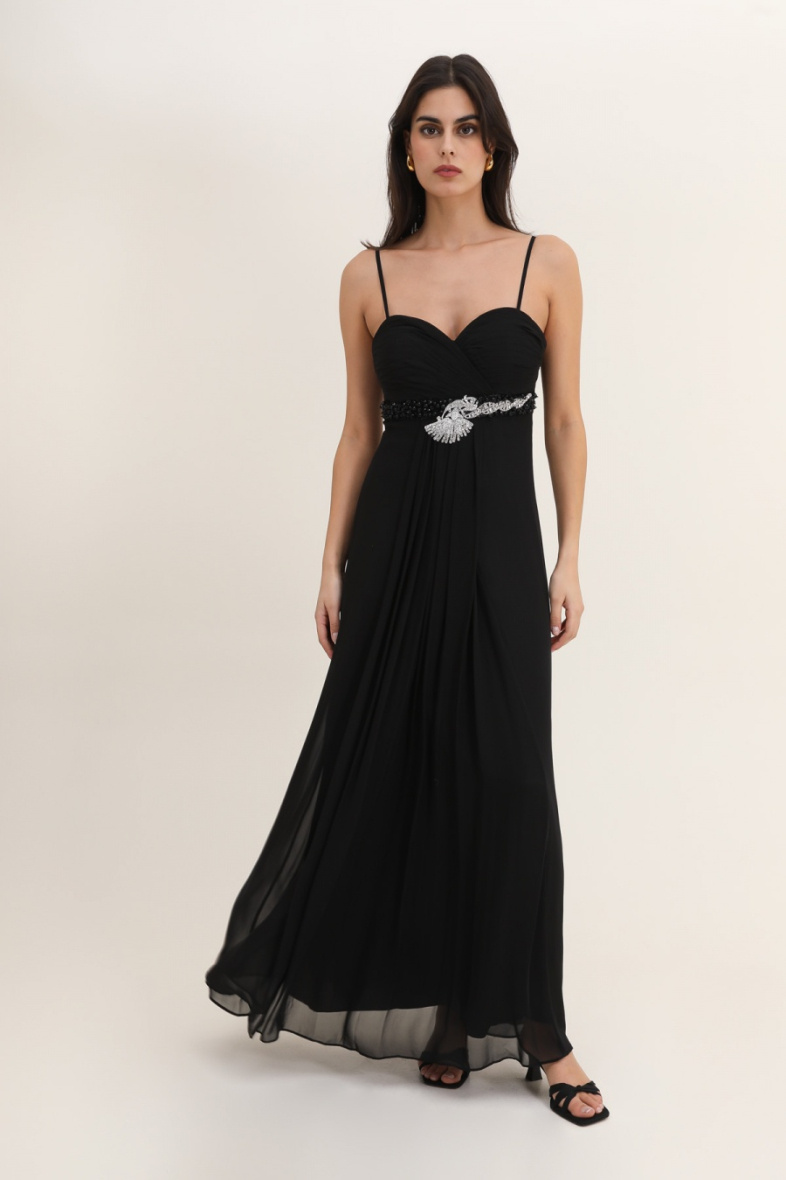 Grossiste Lautinel - Robe de soirée broche strass