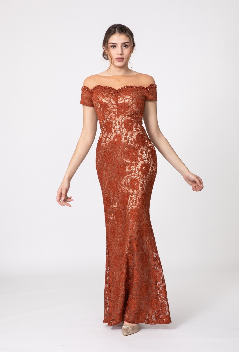 Grossiste Lautinel - Robe de soirée dentelle