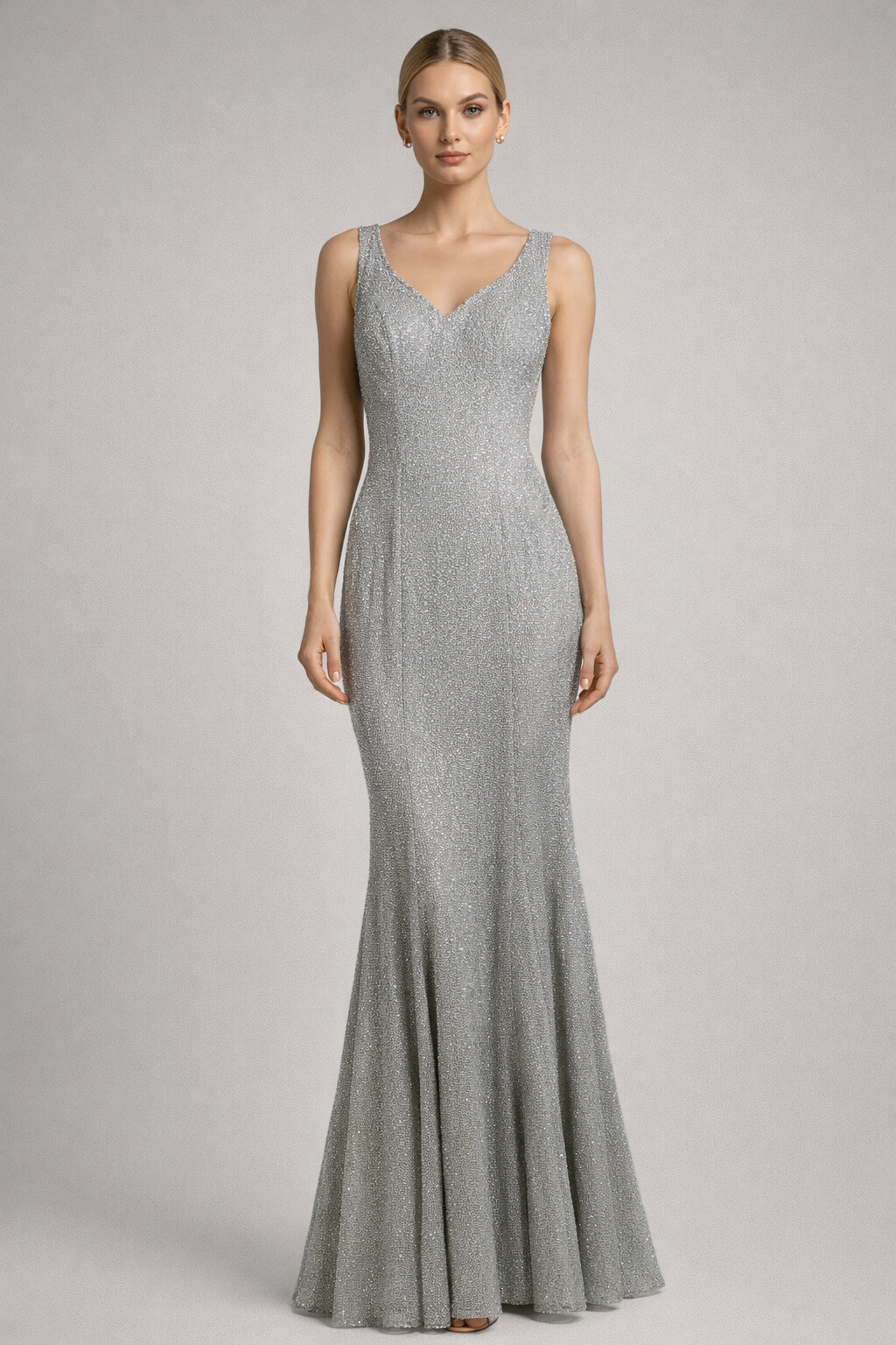 Grossiste Lautinel - Robe de soirée sirène brillante