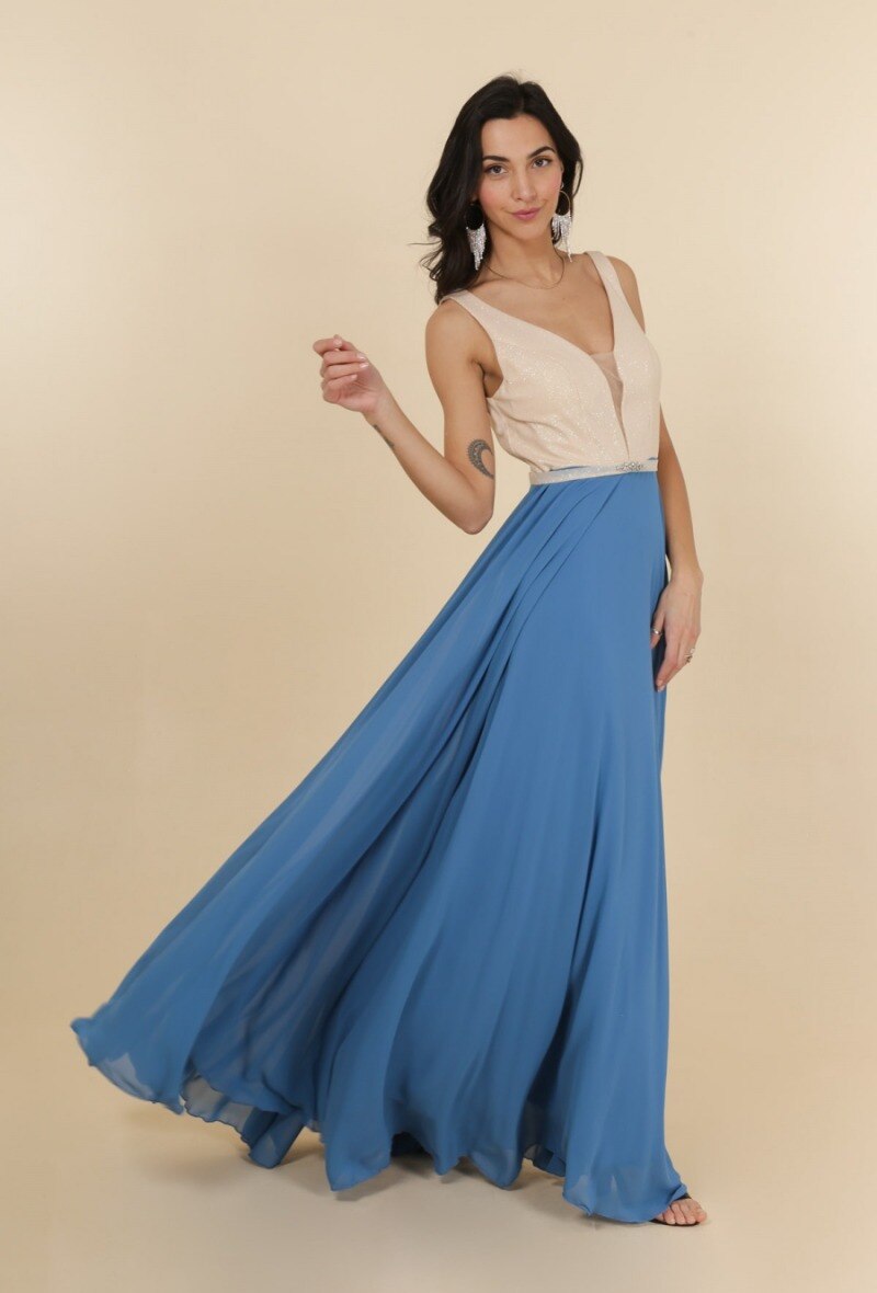 Grossiste Lautinel - Robe de soirée bicolore