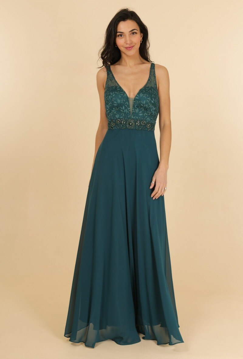 Grossiste Lautinel - Robe de soirée à dos croisé