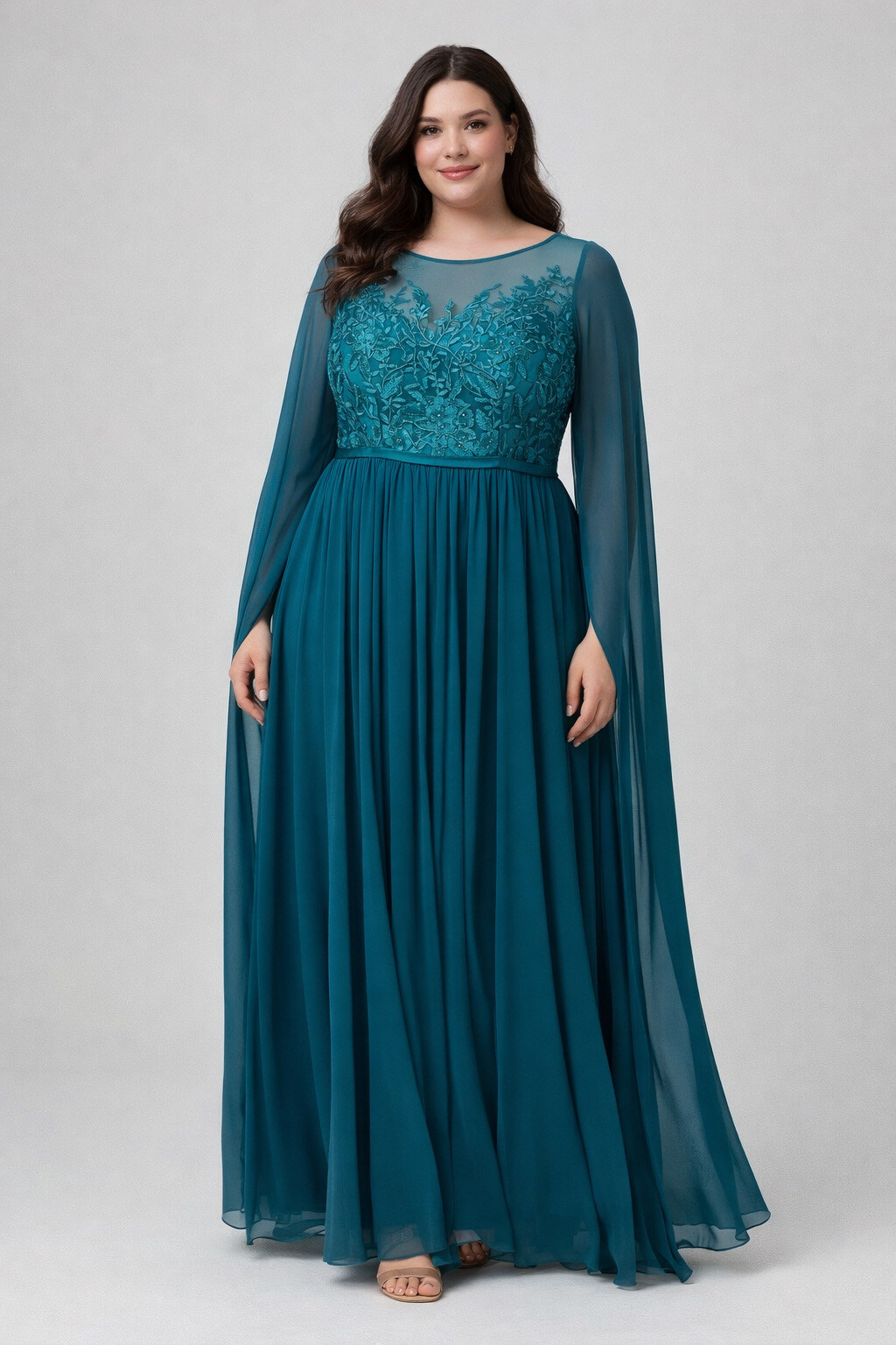 Grossiste Lautinel - Robe de soirée manche très longue