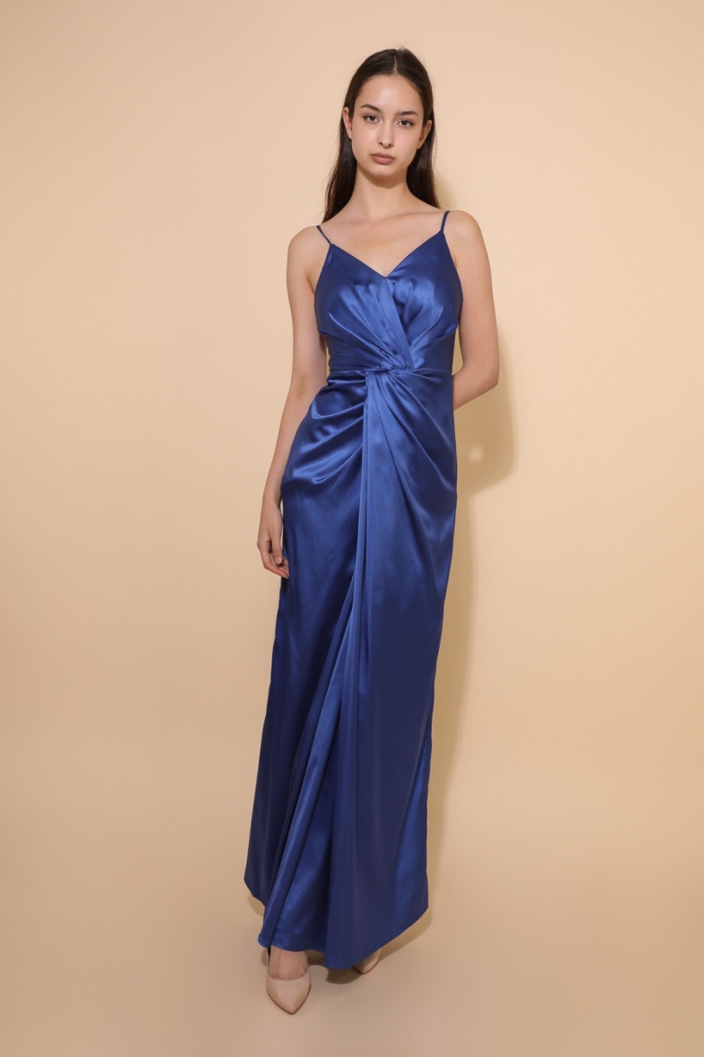 Wholesaler Lautinel - Close-fitting satin evening dress