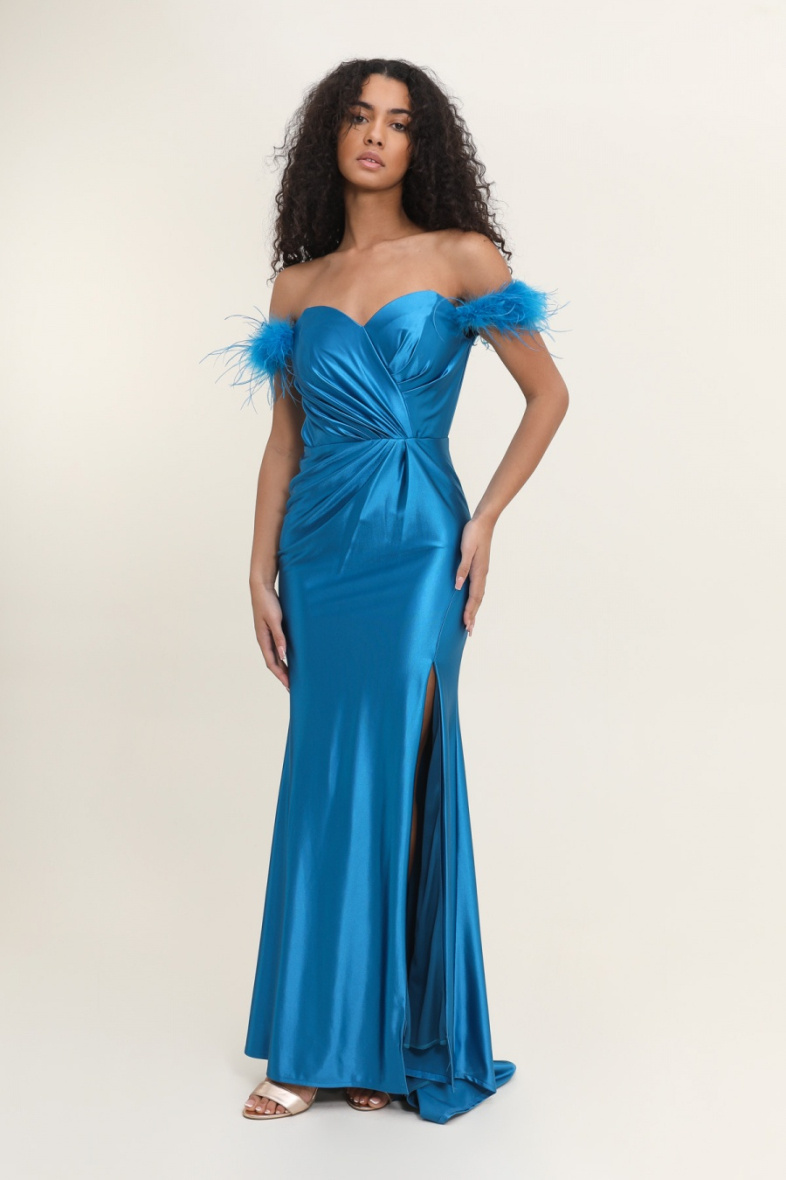 Wholesaler Lautinel - Feathered evening dress