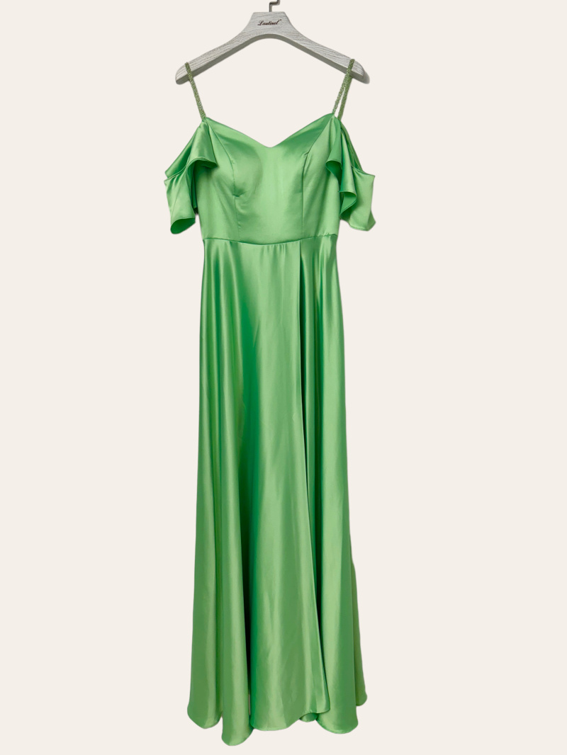 Wholesaler Lautinel - Long evening dress with boat neck and lace