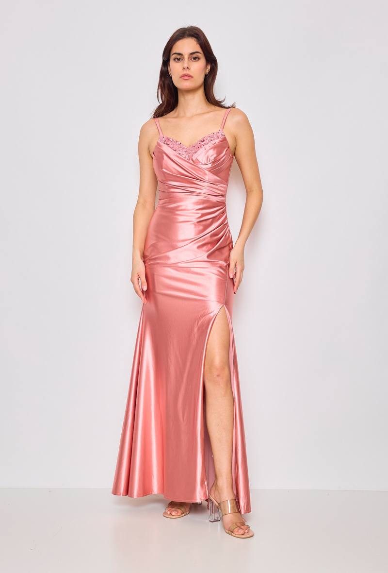 Wholesaler Lautinel - Long bodycon evening dress with slit