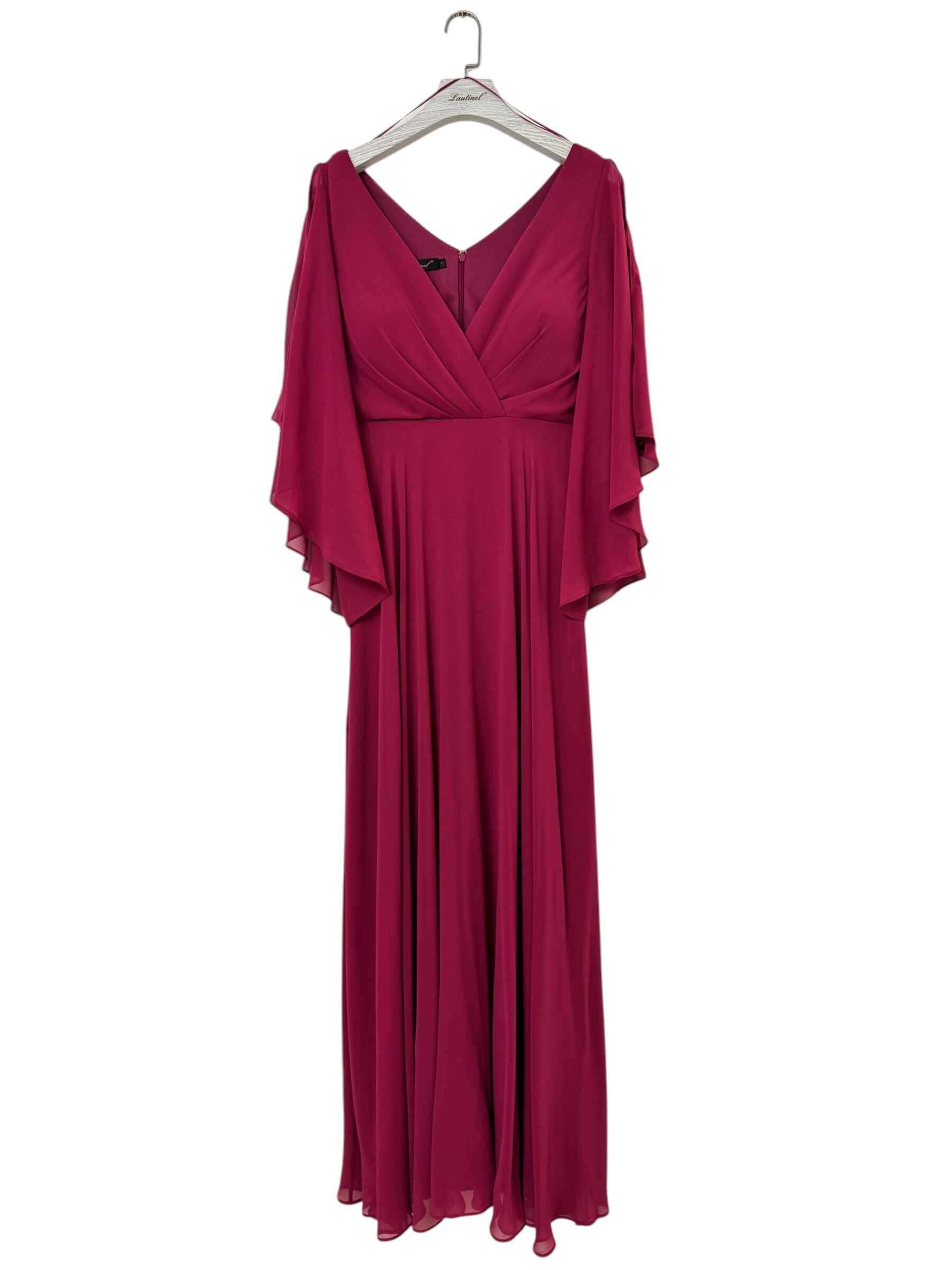 Großhändler Lautinel - Großes Abendkleid mit langem Griff und V -Neck