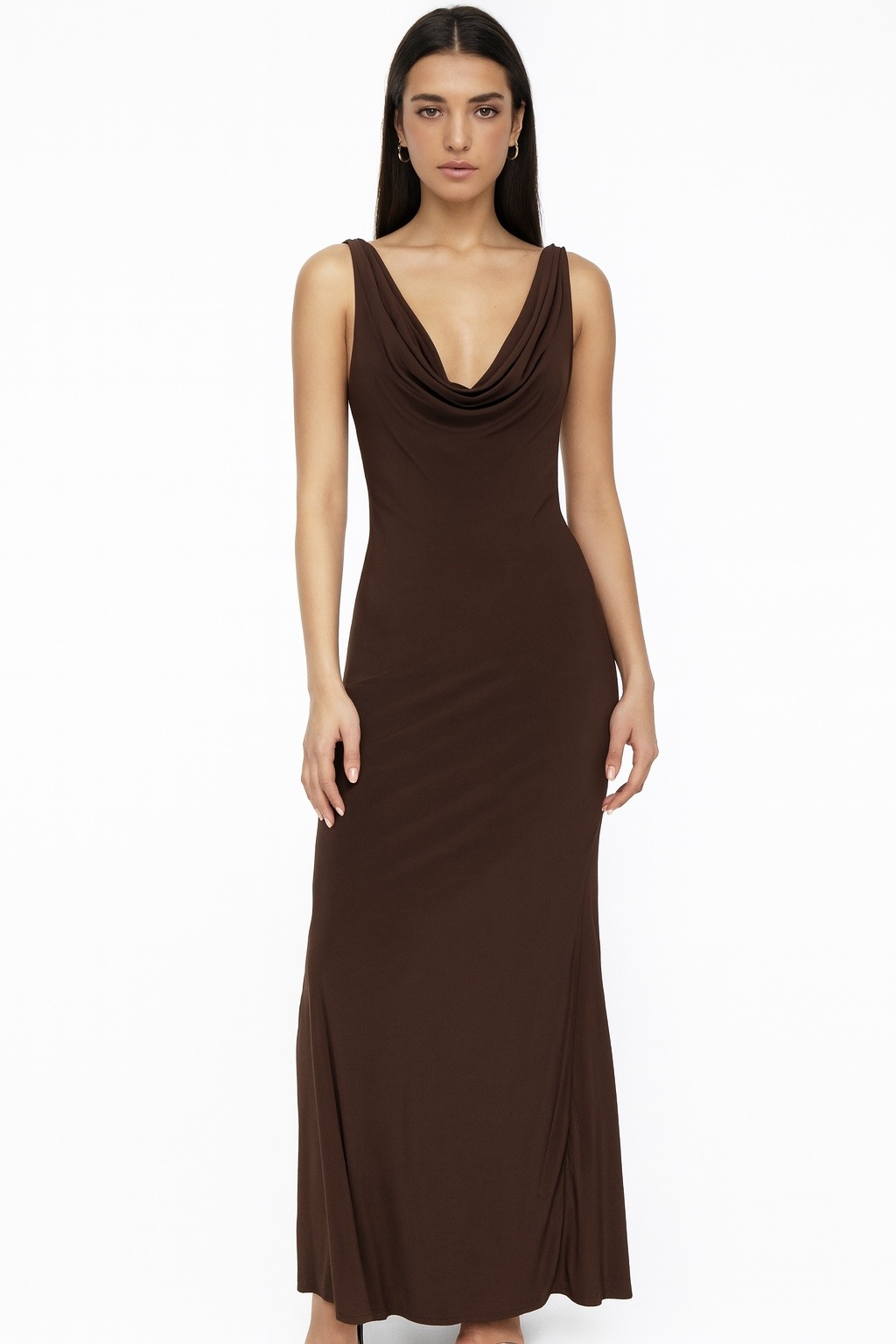 Grossiste Lautinel - Robe longue dos drapé