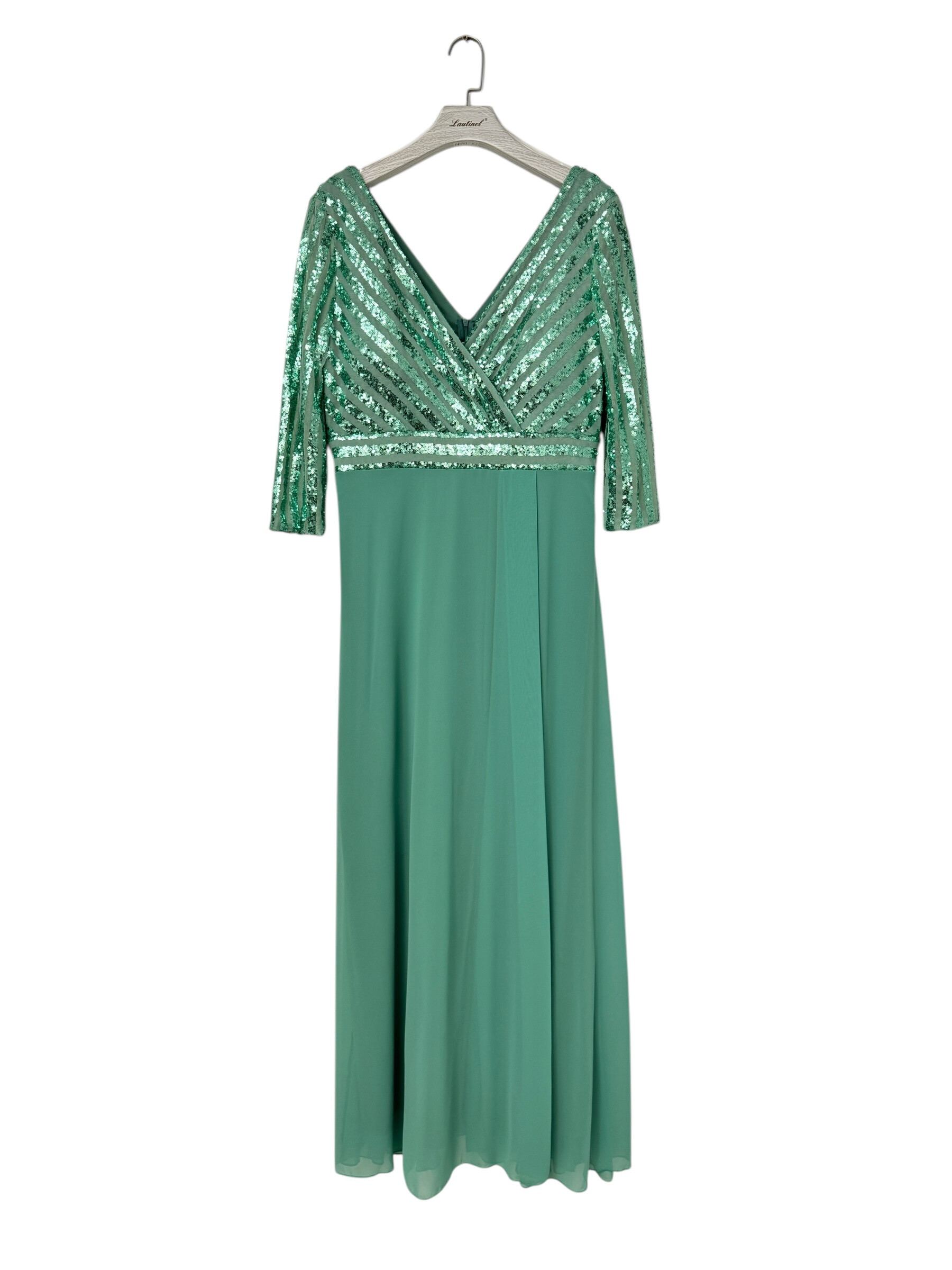 Wholesaler Lautinel - Large evening dress with sequin sleeves
