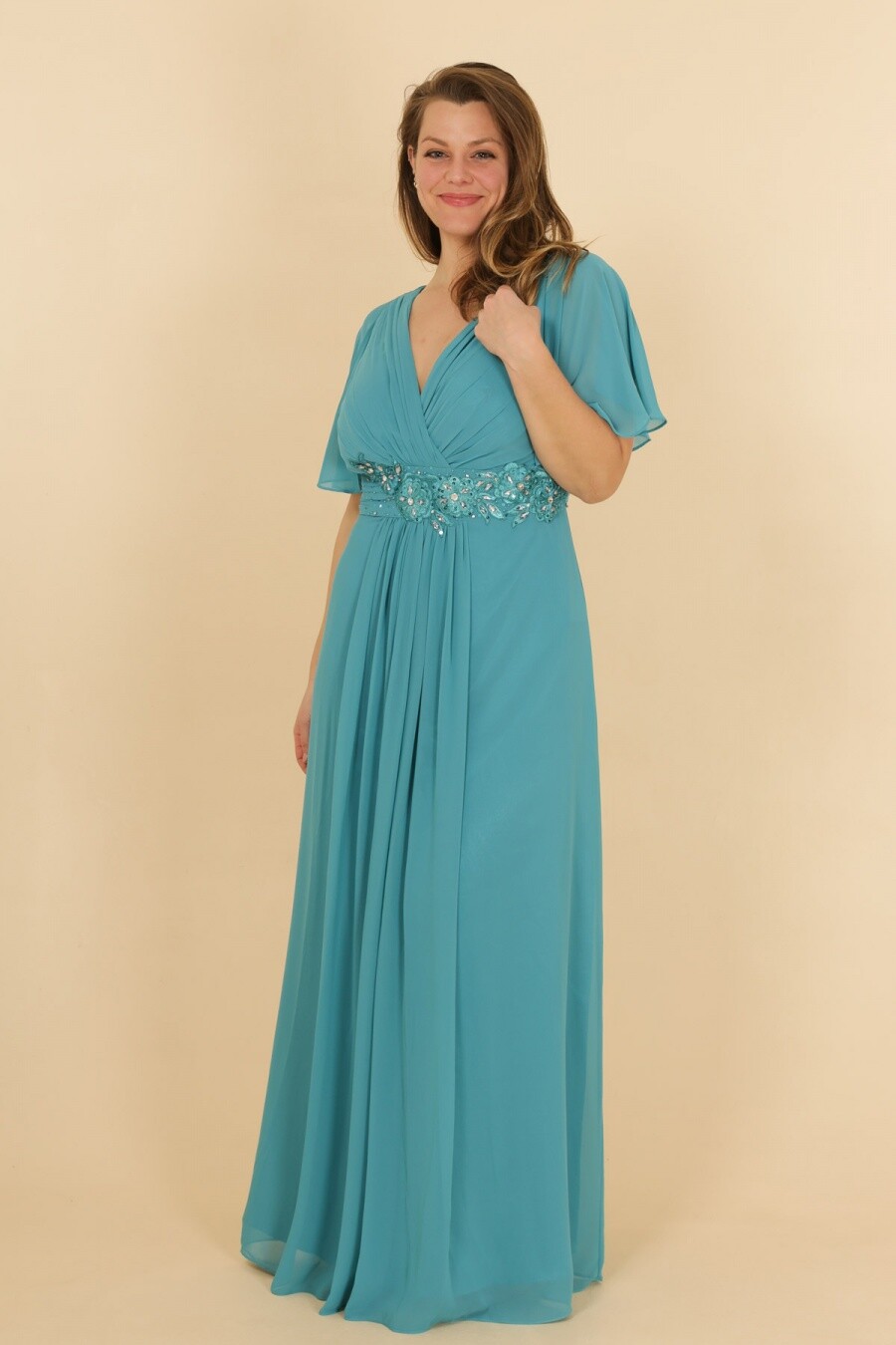 Mayorista Lautinel - Vestido de noche largo de talla grande