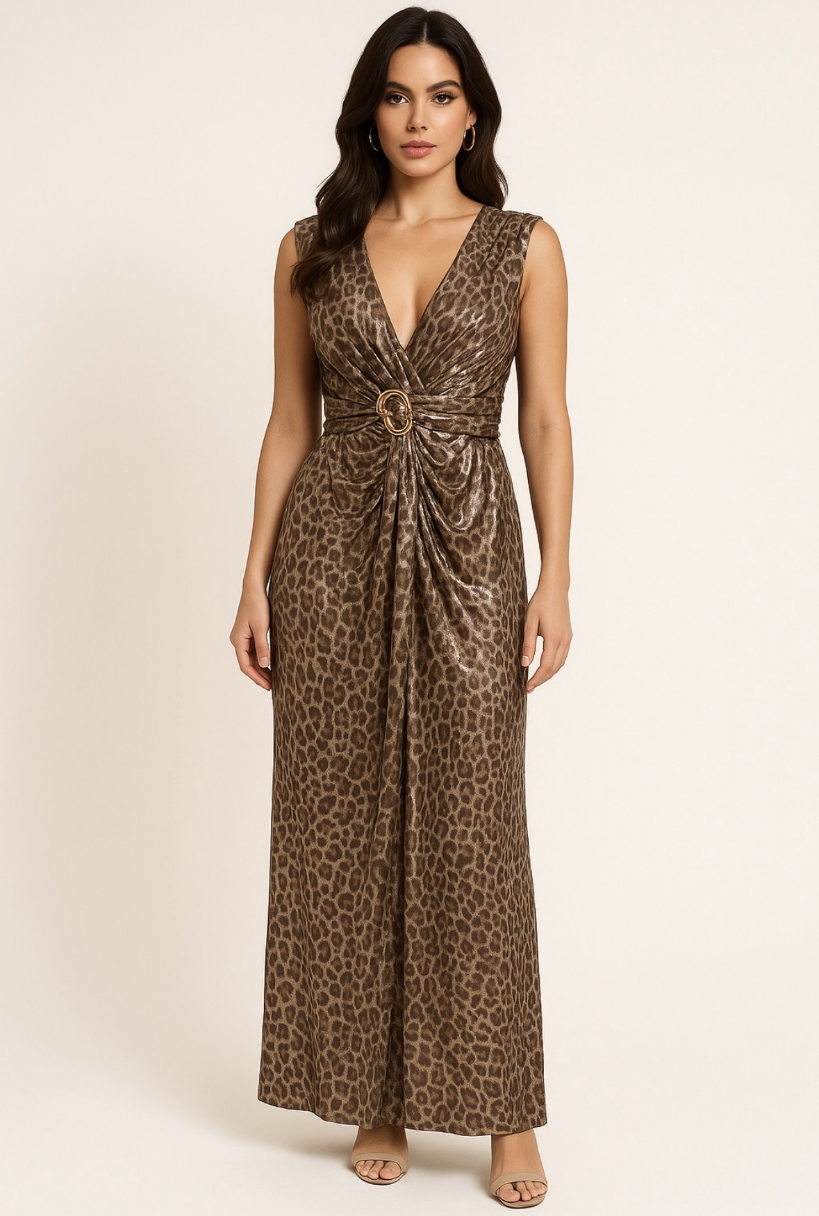 Grossiste Lautinel - Robe de soirée léopard