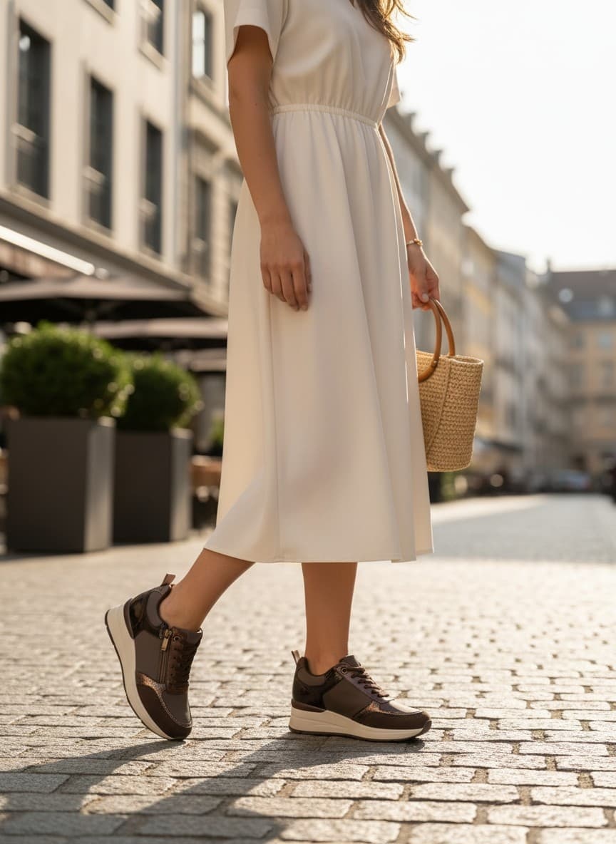 Grossiste La Bottine souriante - Baskets compensées zip