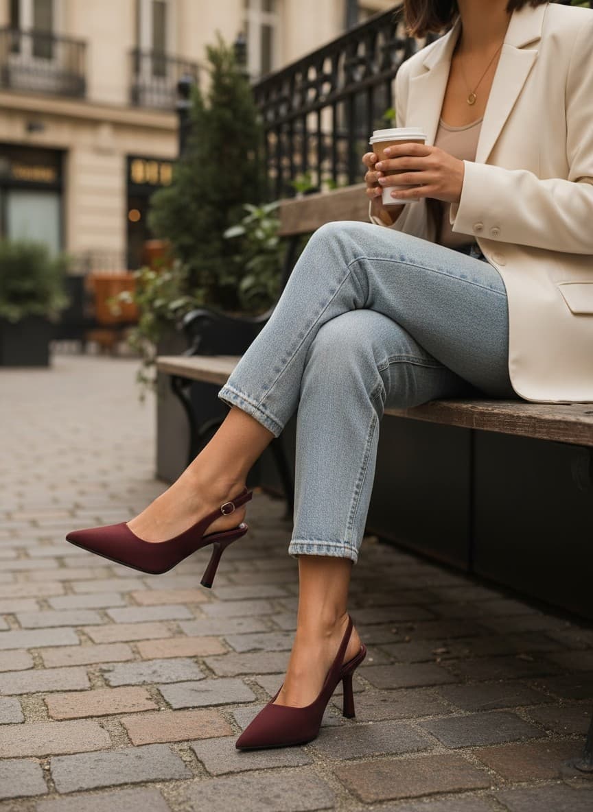 Wholesaler La Bottine souriante - Lycra slingback pumps