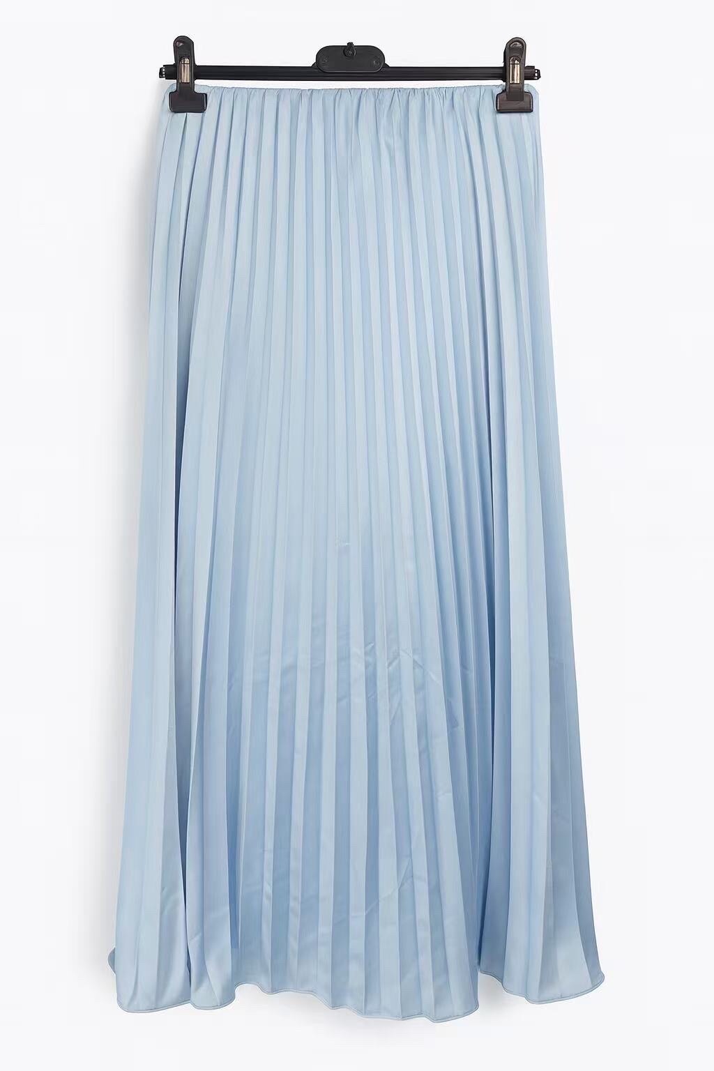 Jupe plissée satinée long 100cm