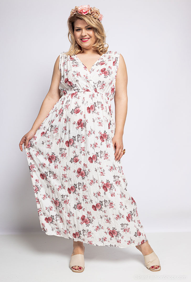 Grossiste Leana Mode - Robe longue à fleurs