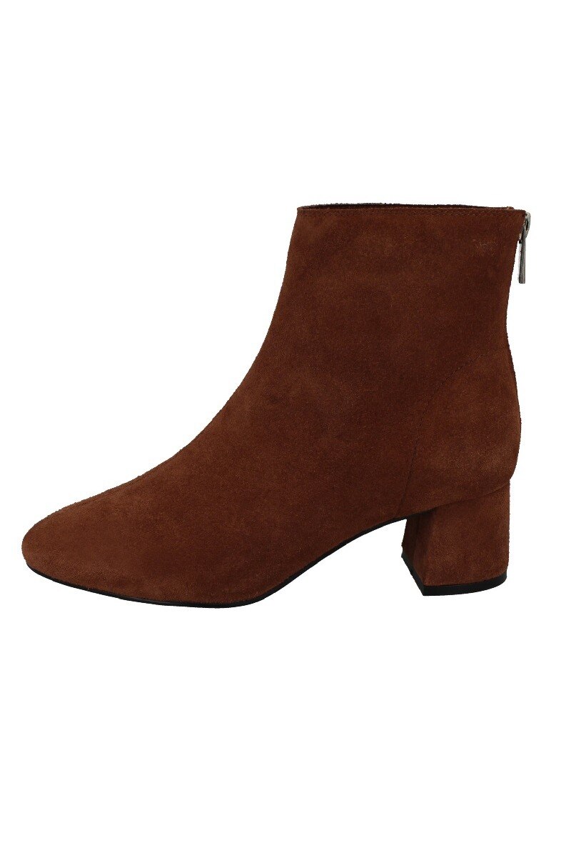Wholesaler LEATHER COLLECTION - Women's tan leather ankle boots