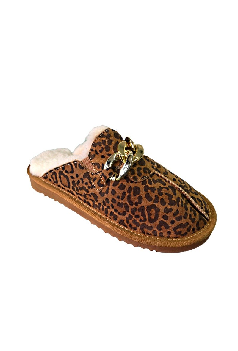 Wholesaler LEATHER COLLECTION - Women's lined slipper