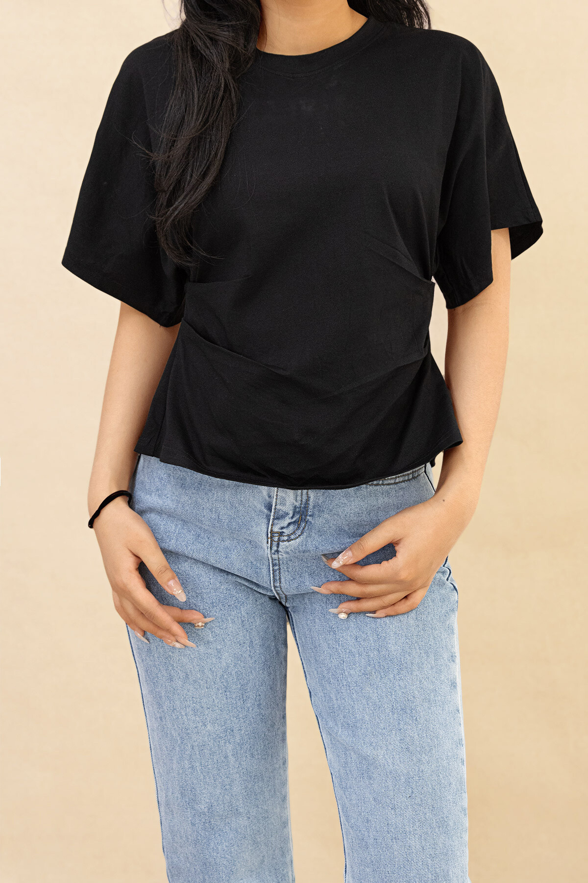 Wholesaler Les amoureuses - Wide sleeve t-shirt fitted at the waist
