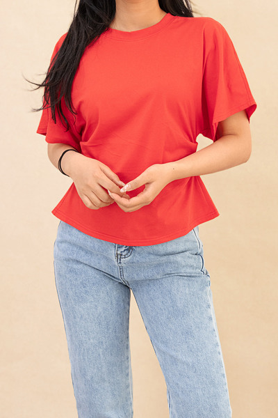 Grossiste Les amoureuses - Tee-shirt manche large cintré à la taille Grossiste Les amoureuses - Tee-shirt manche large cintré à la taille