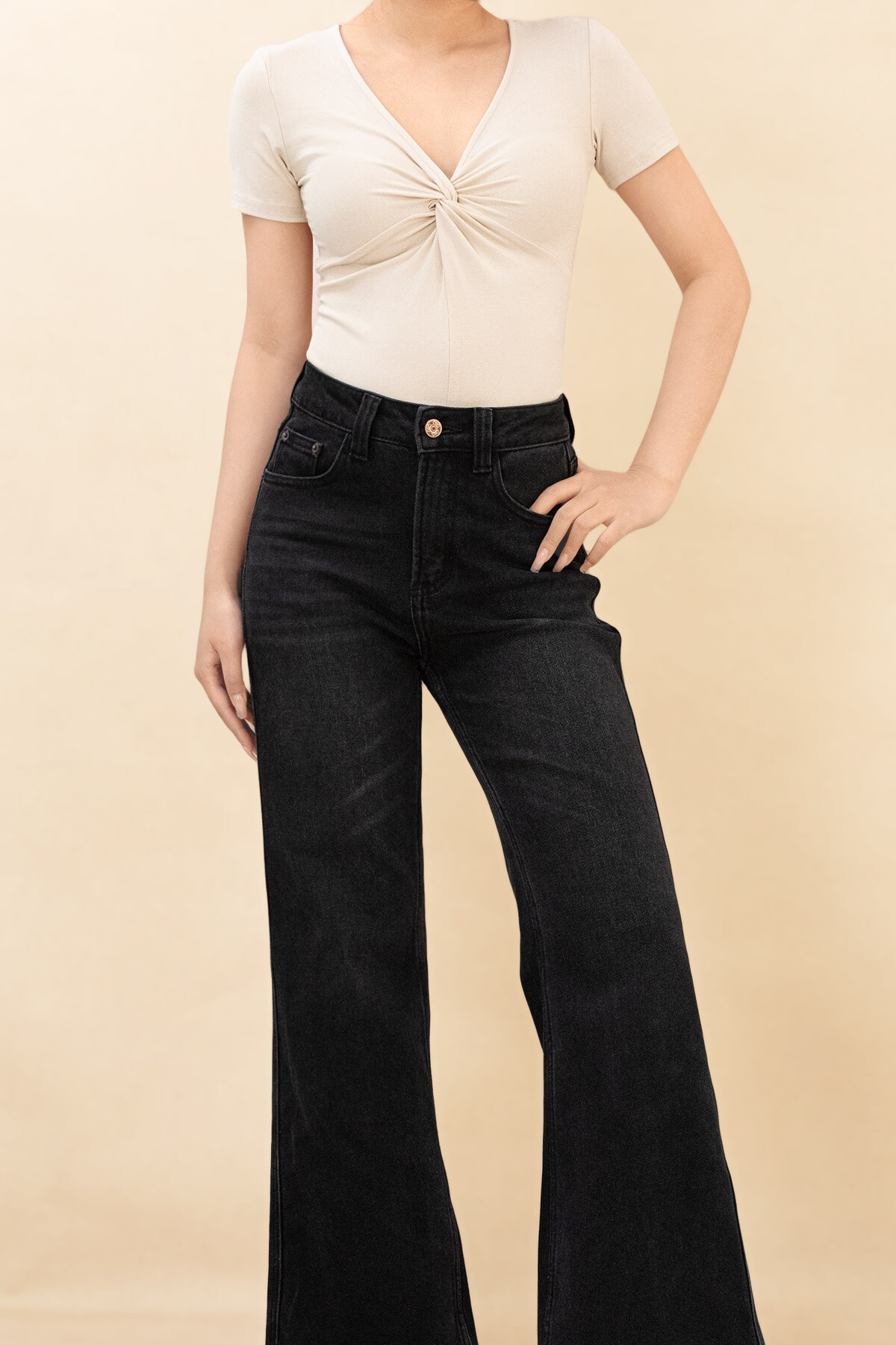 Wholesaler Les amoureuses - Short -sleeved top with Gathered detail