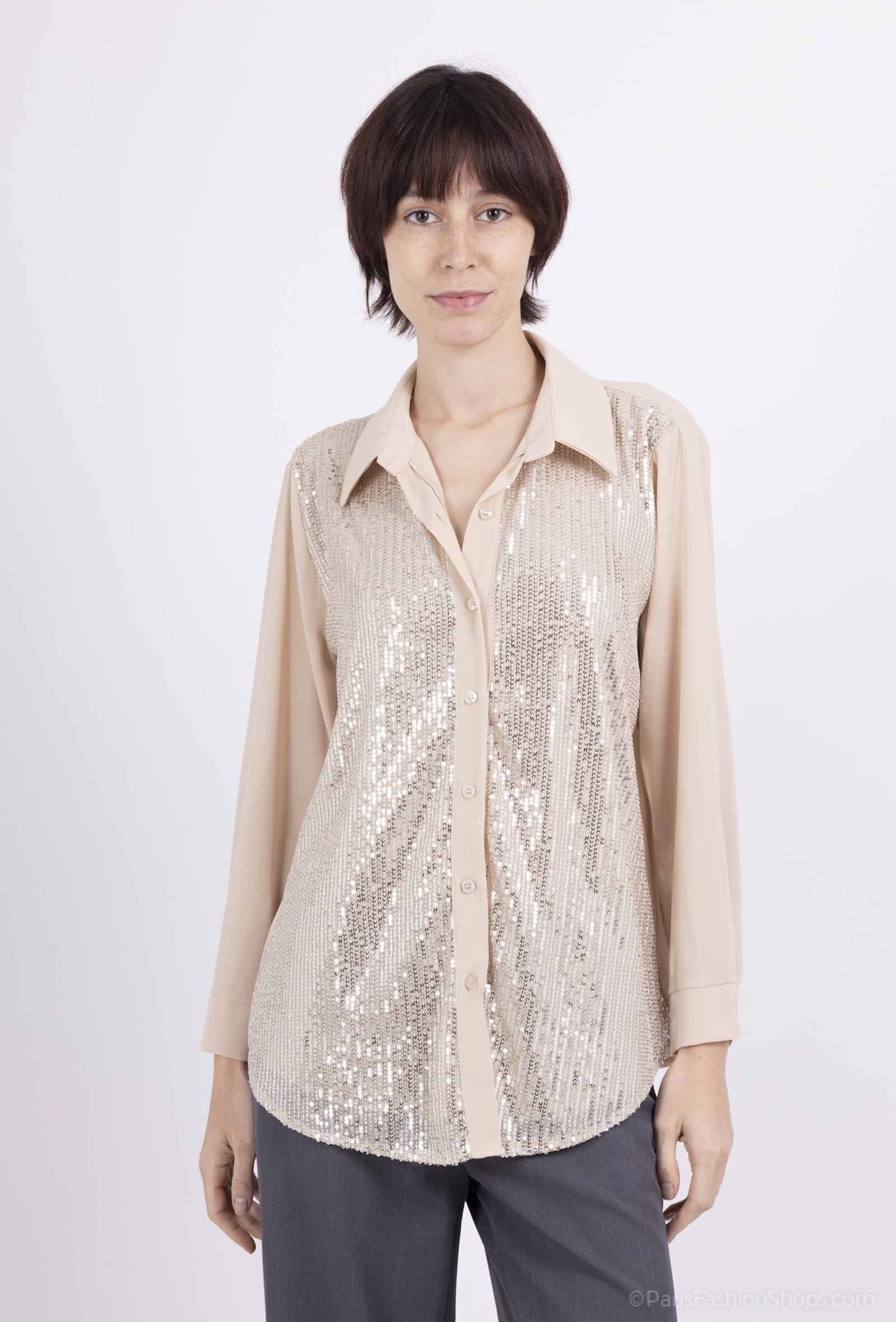 Grossista Les Bonnes Copines - Camicia di paillettes