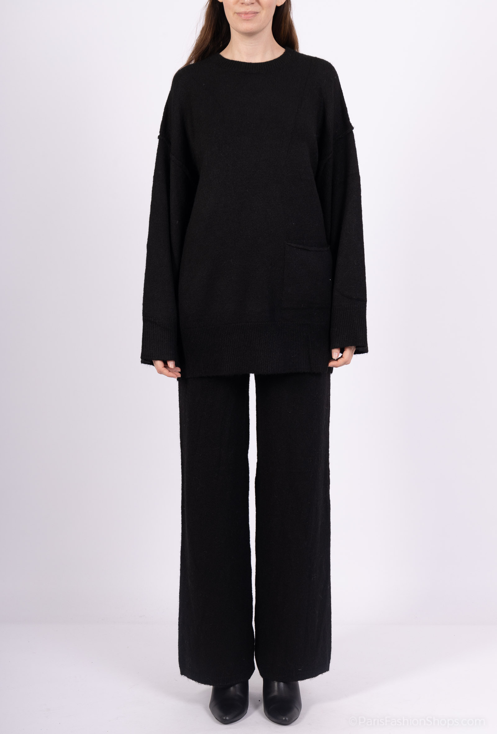 Grossiste Les Bonnes Copines - Ensemble pull maille et pantalon