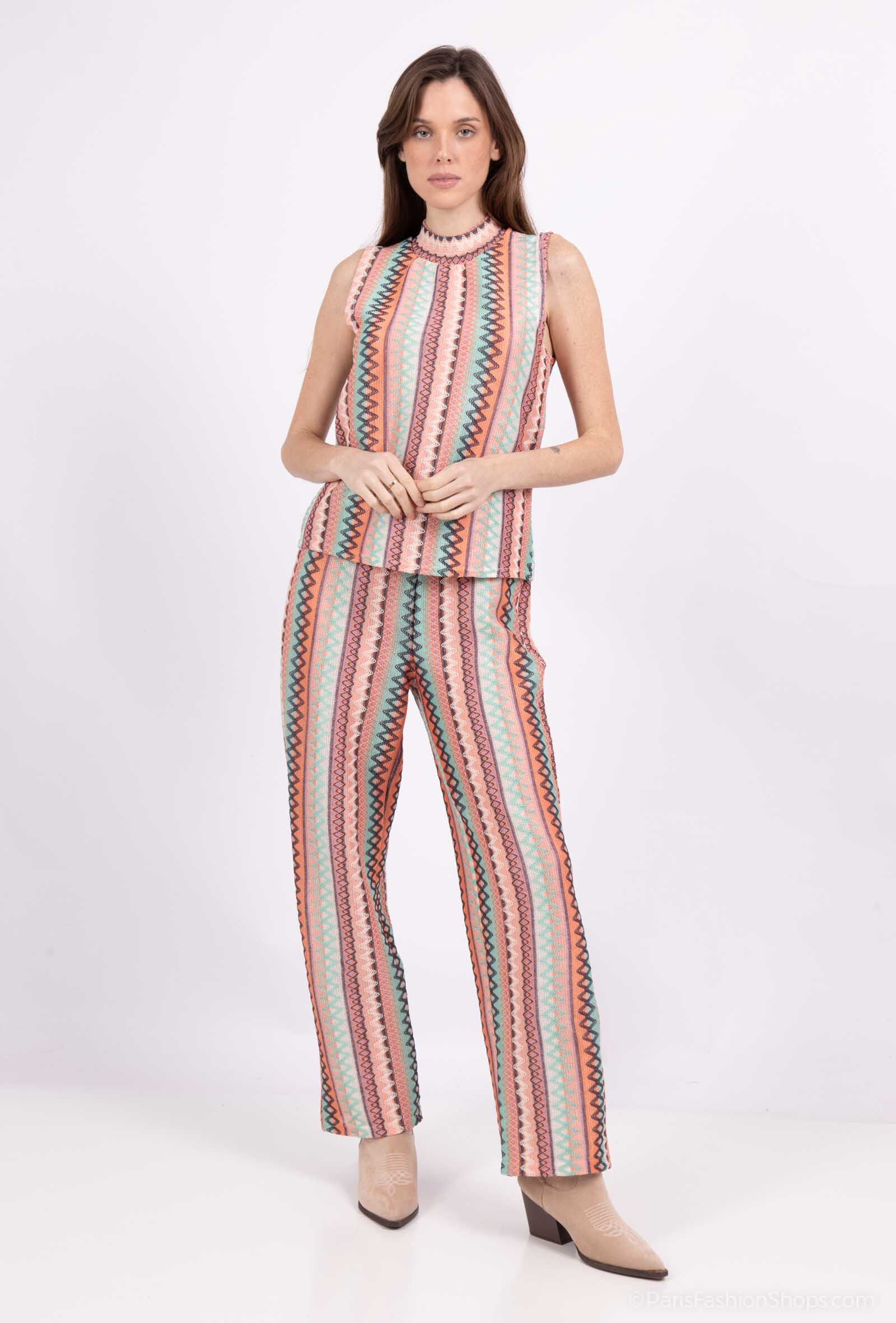 Grossista Les Bonnes Copines - Completo top senza maniche e pantaloni