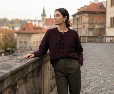 Grossiste Les Bonnes Copines - Gilet en maille structurée Grossiste Les Bonnes Copines - Gilet en maille structurée