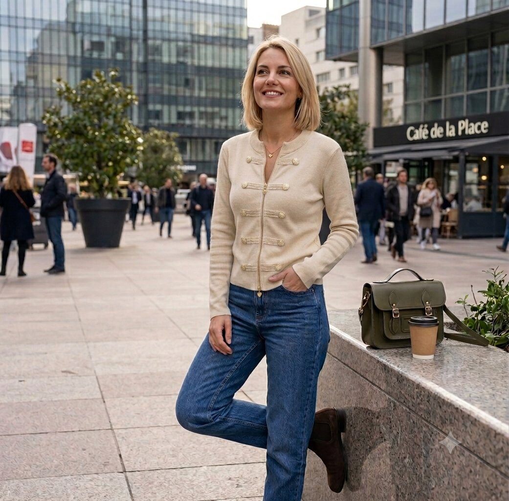 Grossista Les Bonnes Copines - Gilet Chic con Dettagli Militari