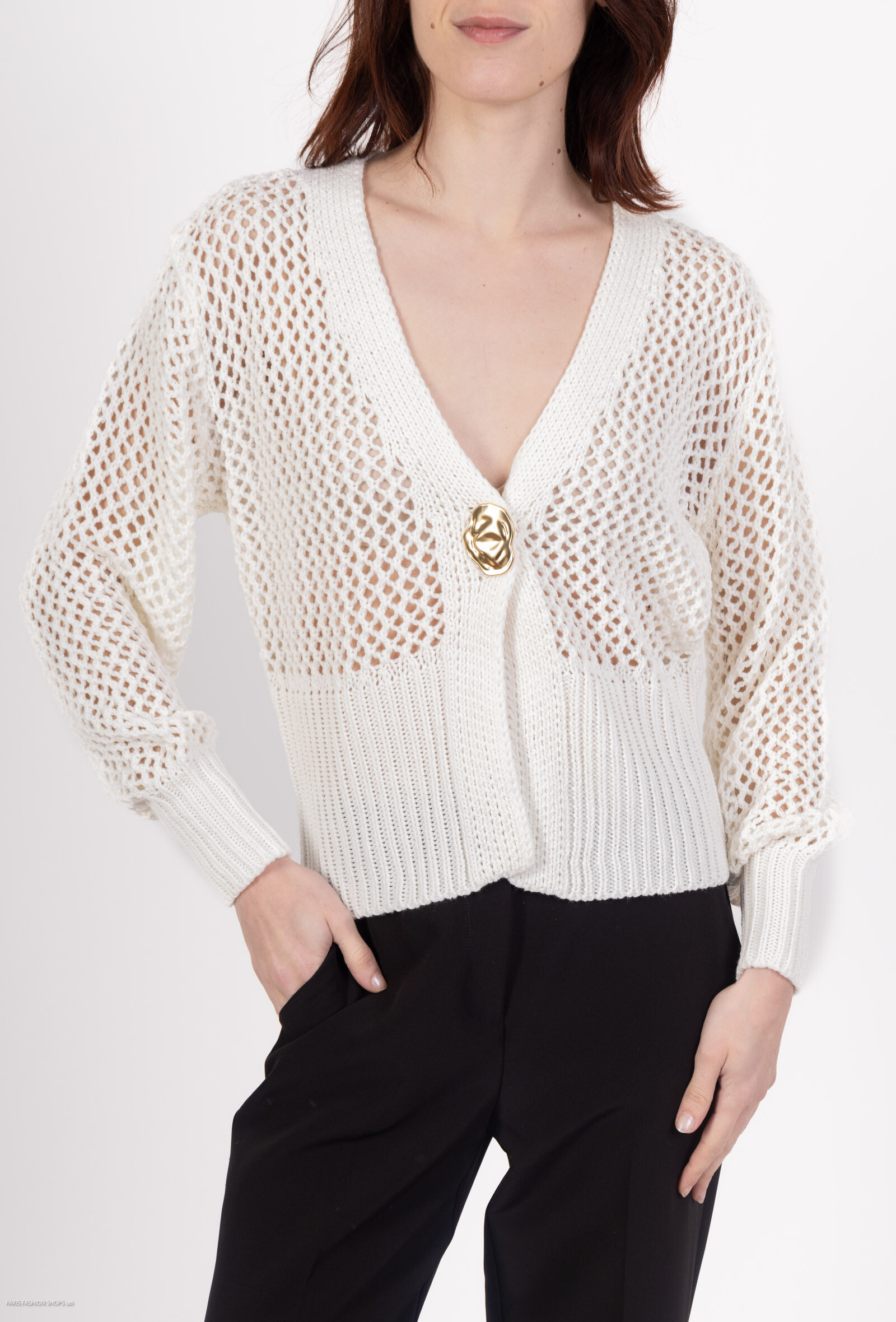 Grossiste Les Bonnes Copines - Gilet maille avec boutonnés