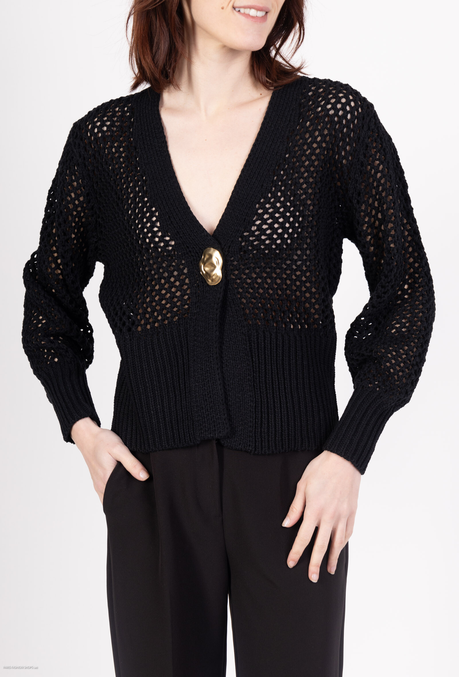 Grossiste Les Bonnes Copines - Gilet maille avec boutonnés