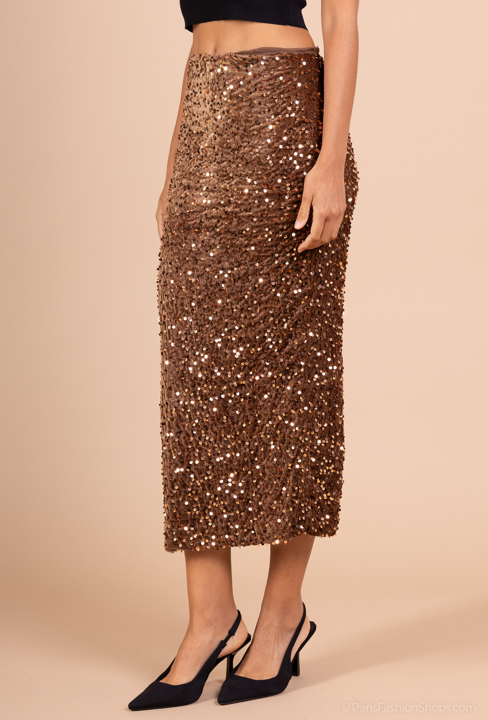 Wholesaler Les Bonnes Copines - Long velvet and sequin skirts