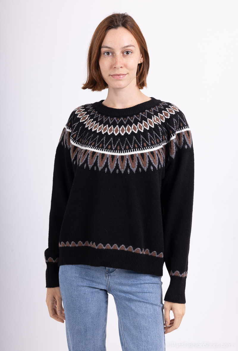 Großhändler Les Bonnes Copines - Pullover mit Schleifenmuster