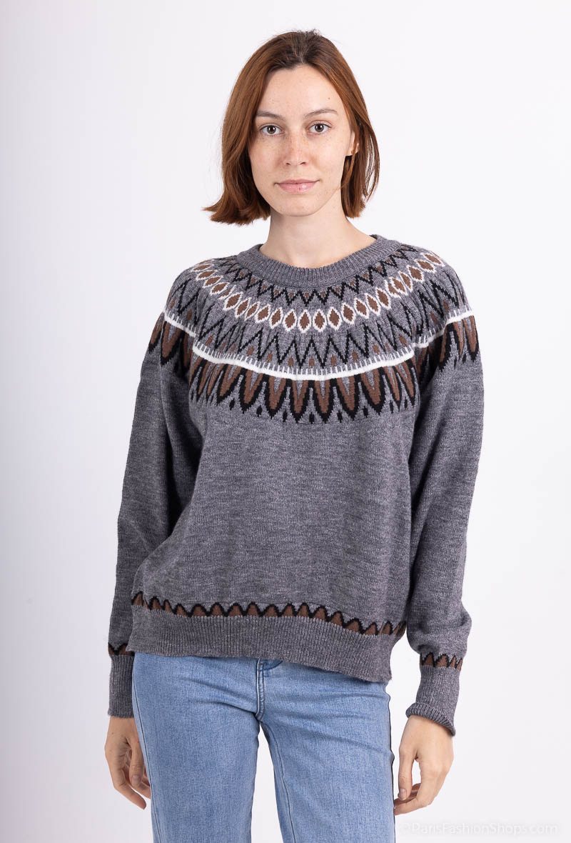 Großhändler Les Bonnes Copines - Pullover mit Schleifenmuster