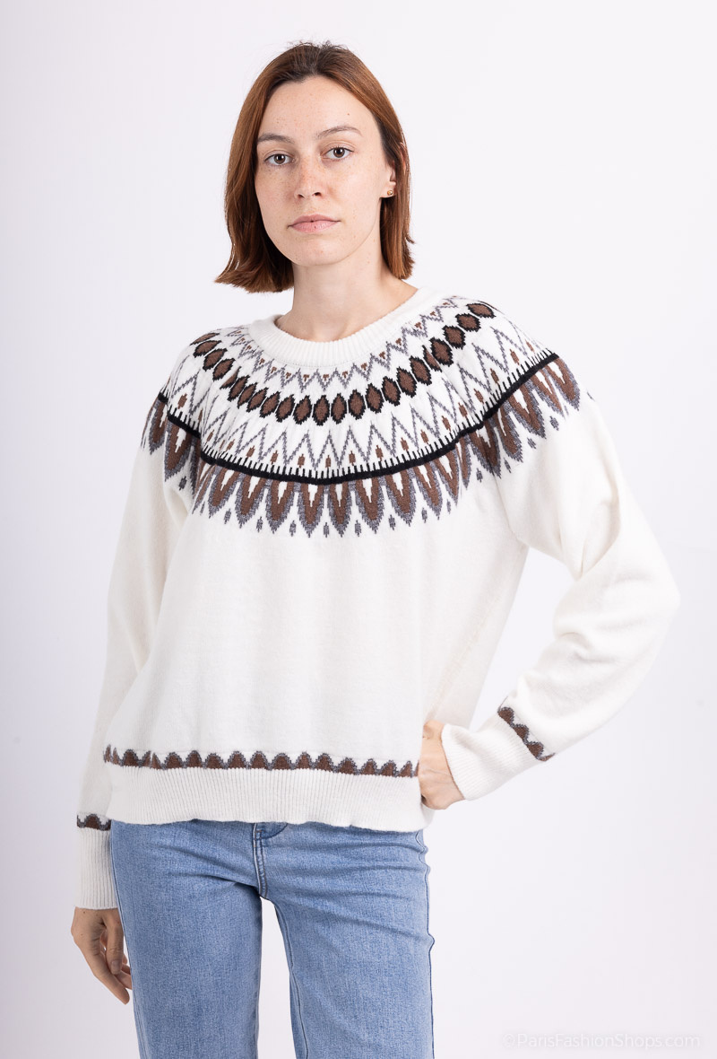 Großhändler Les Bonnes Copines - Pullover mit Schleifenmuster