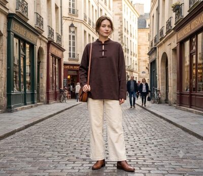 Grossista Les Bonnes Copines - Maglione in maglia fine con chiusura a alamaro Grossista Les Bonnes Copines - Maglione in maglia fine con chiusura a alamaro