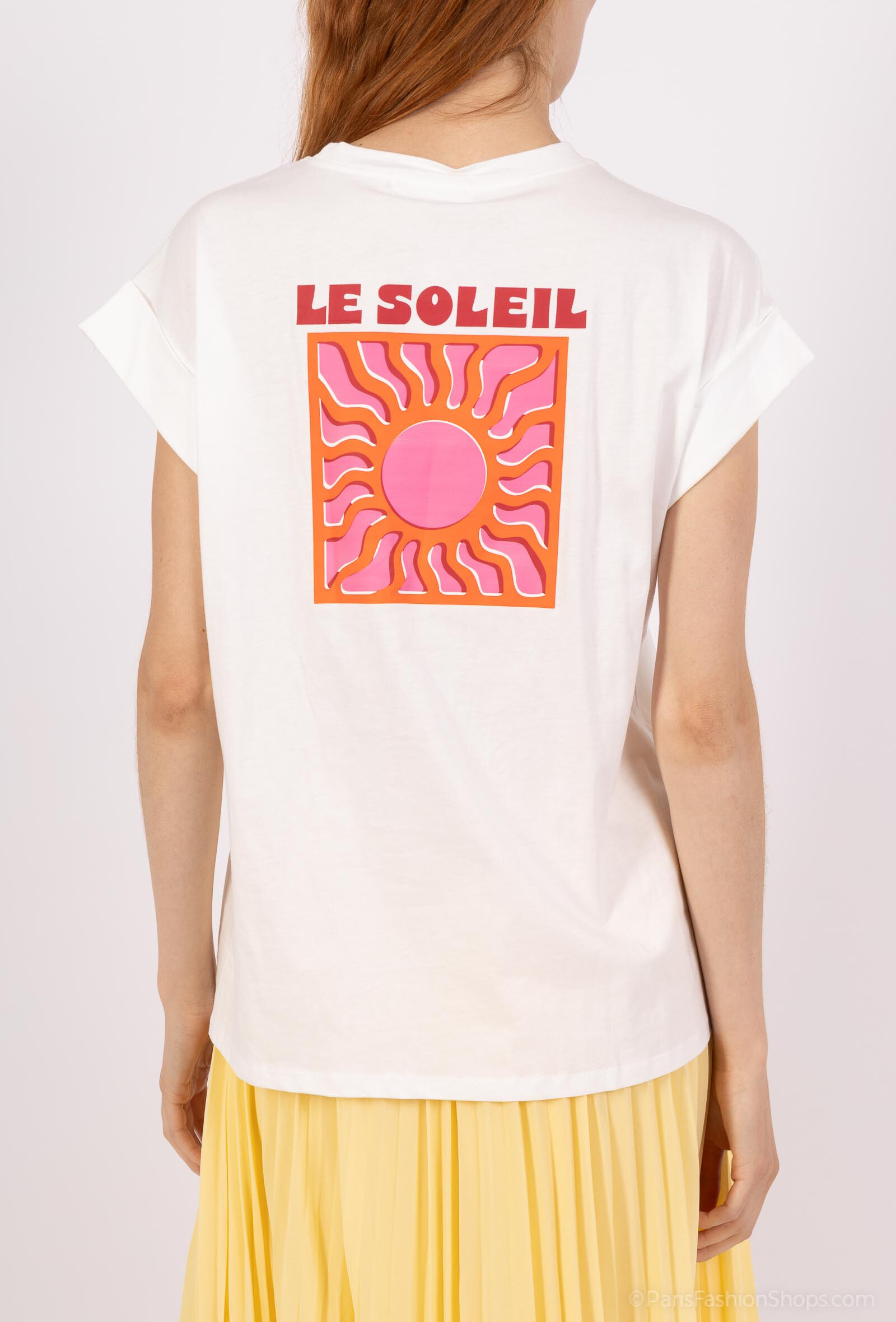 Grossiste Les Bonnes Copines - T-shirt LE SOLEIL — Coton doux et motif estival