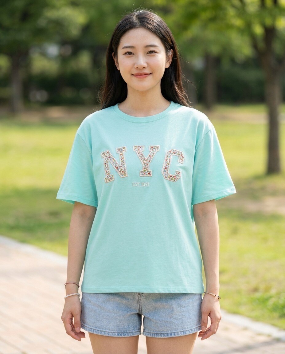 Wholesaler Les Bonnes Copines - NYC Floral T-shirt – Pastel Freshness and Romantic Touch