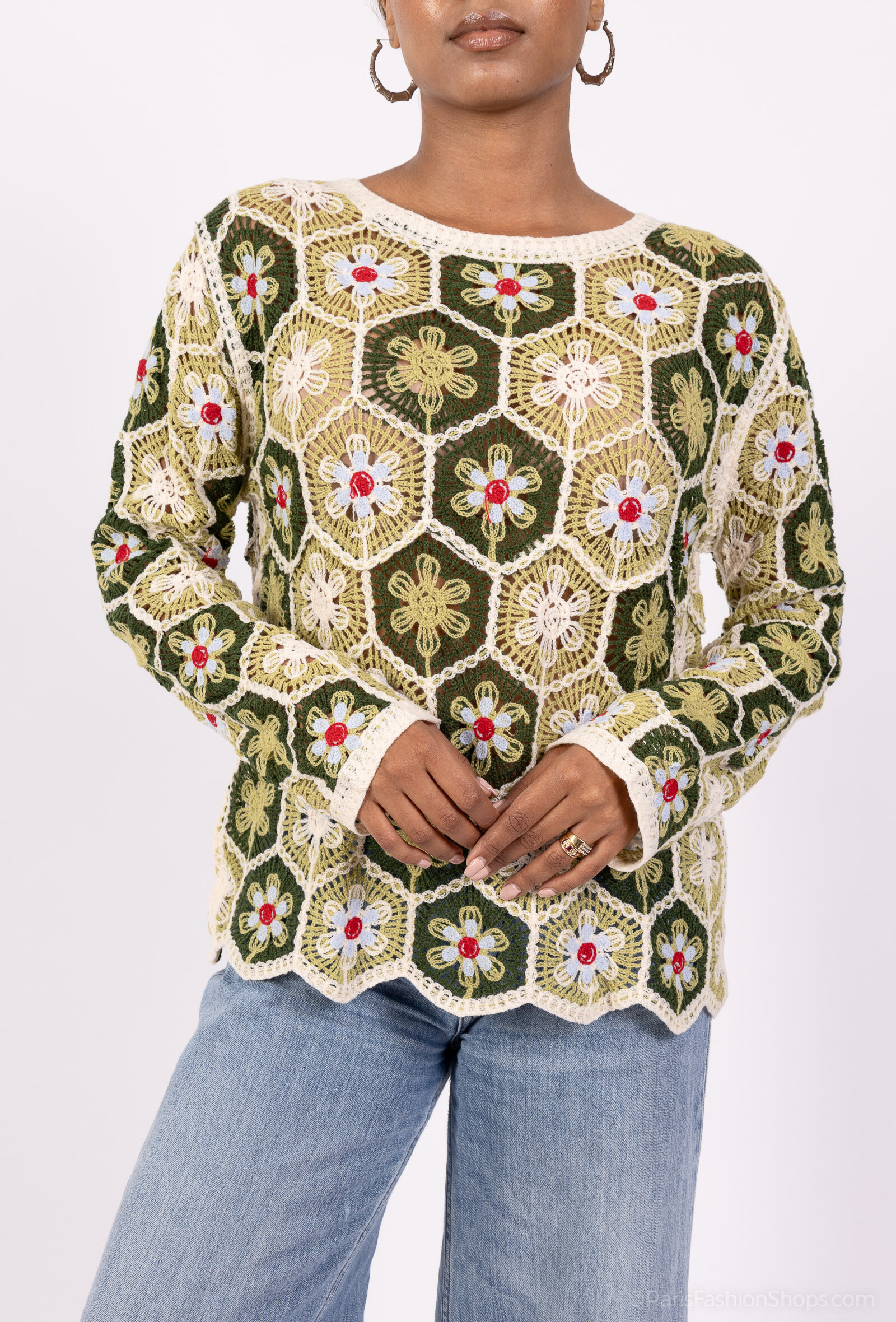 Wholesaler Les Bonnes Copines - Multicolored crochet vest.