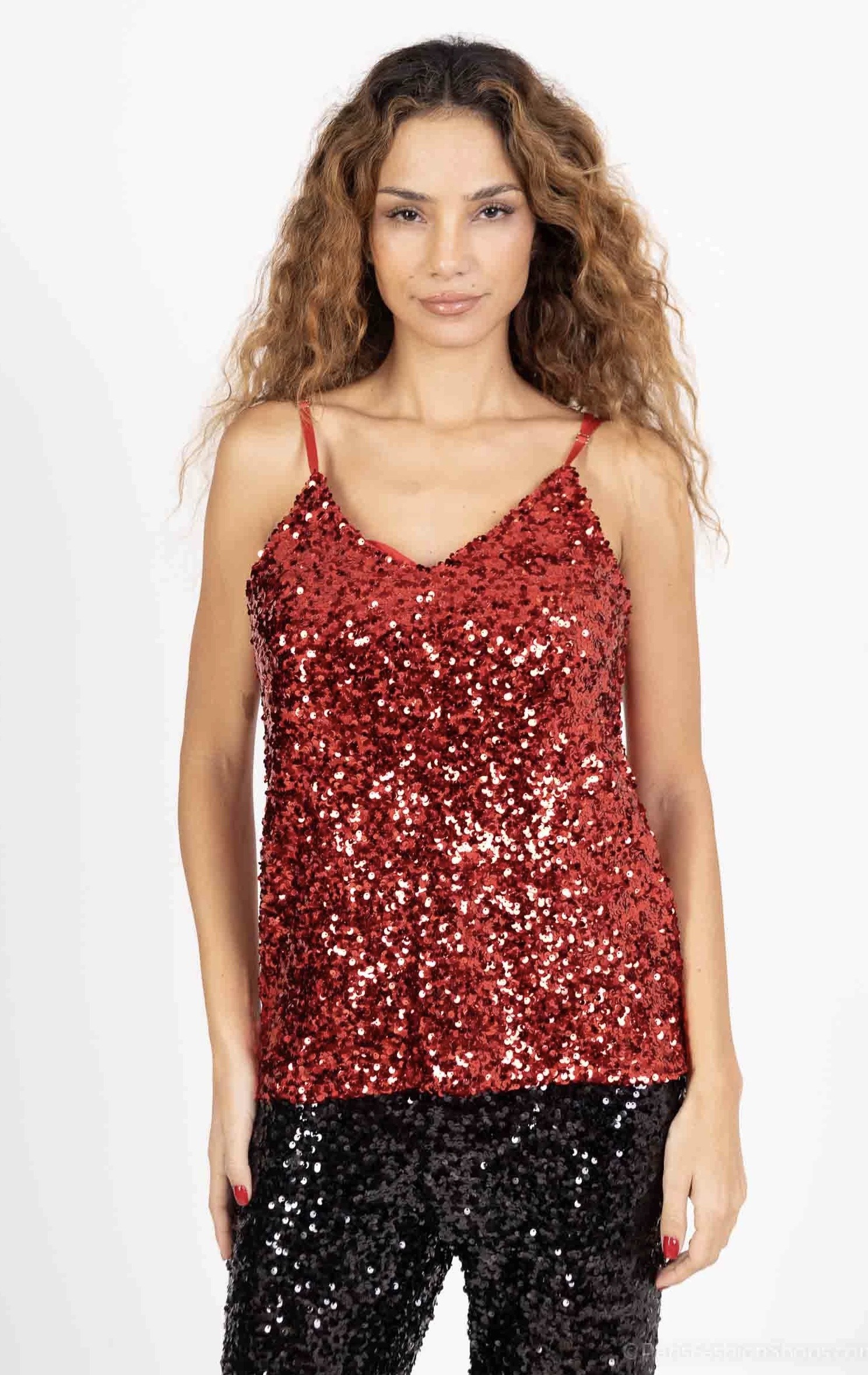 Wholesaler Les Bonnes Copines - Sleeveless sequin top with straps
