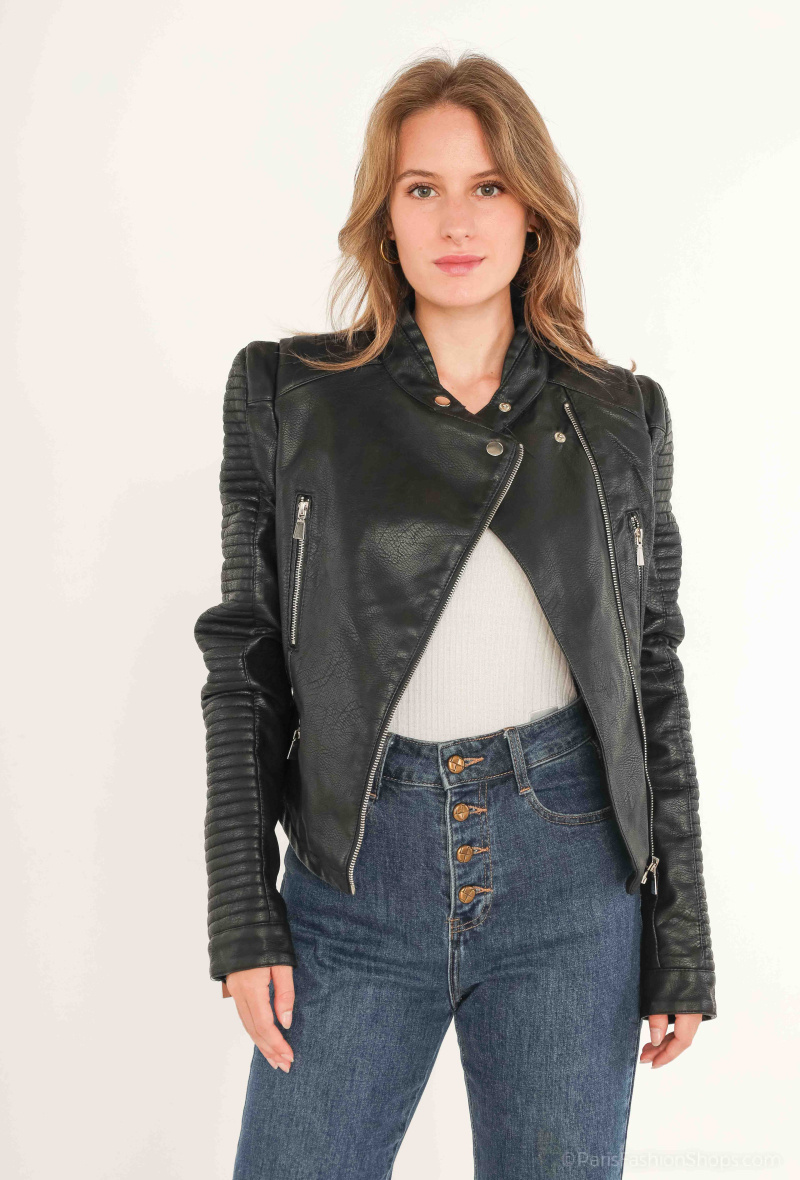 Grossiste Les Bonnes Copines - Veste perfecto similicuir