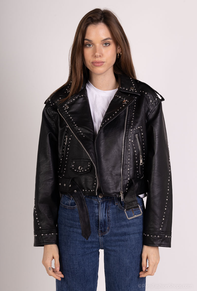 Grossiste Les Bonnes Copines - Veste perfecto similicuir