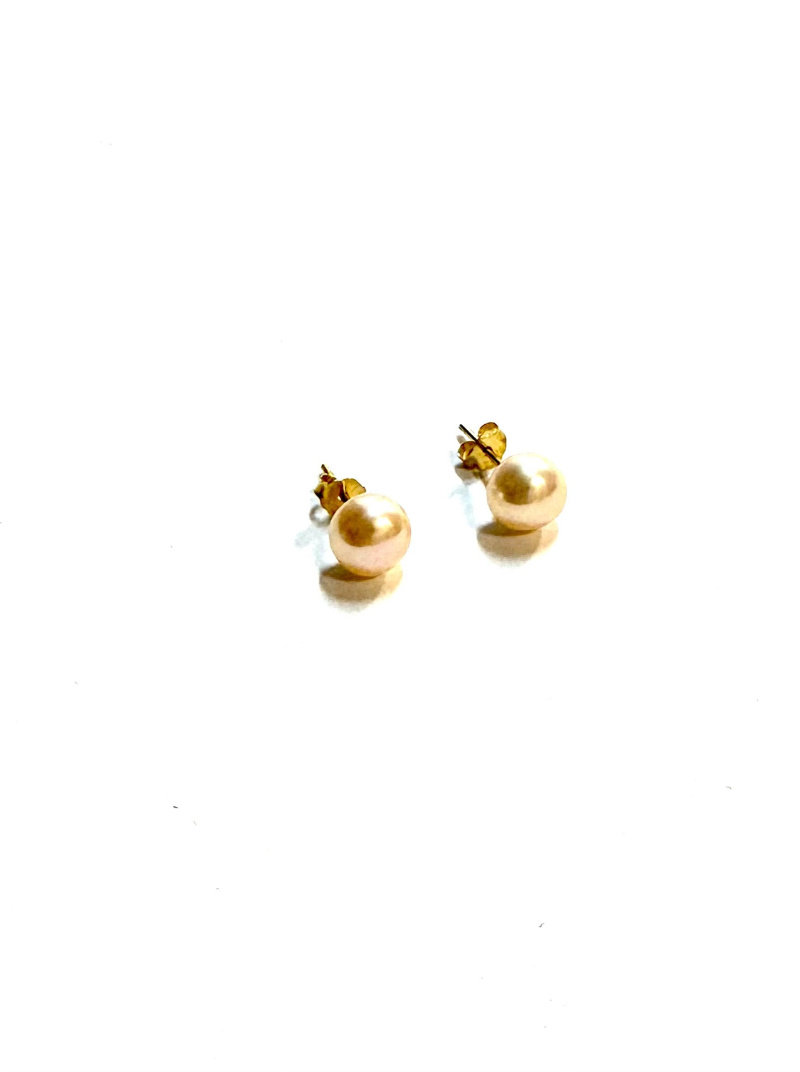 Wholesaler Les Précieuses - Pair of Paula golden freshwater pearl earrings