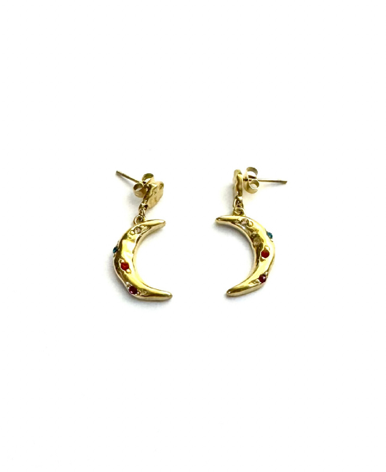 Wholesaler Les Précieuses - Pair of Juba stainless steel and colored zircon earrings