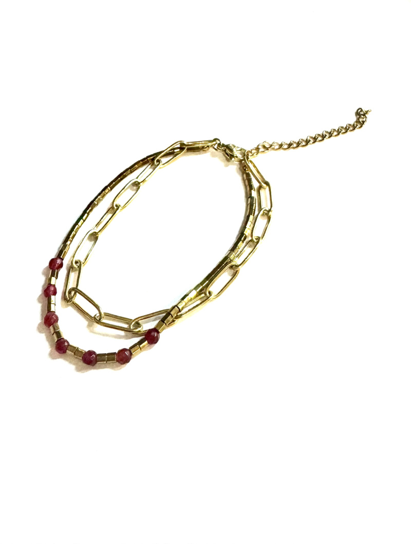 Wholesaler Les Précieuses - Maddox golden stainless steel bracelet