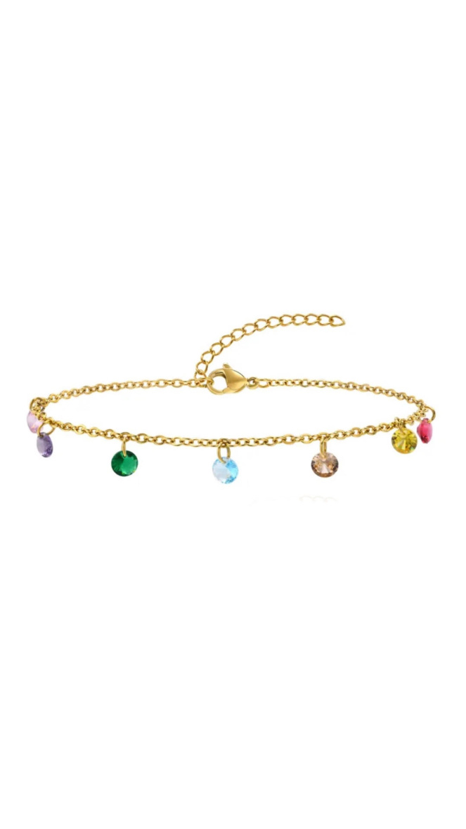 Wholesaler Les Précieuses - Gold Polka stainless steel ankle bracelet